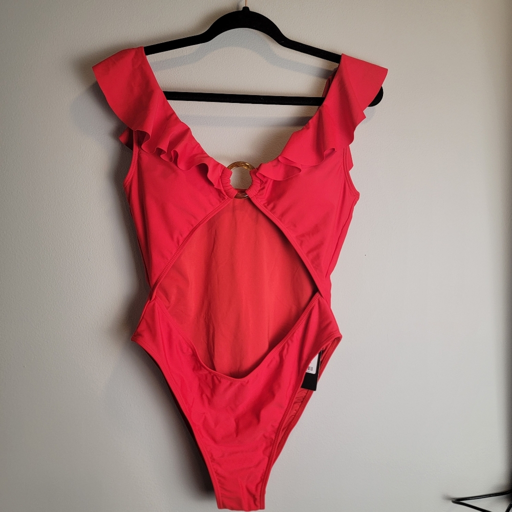 Fashion Nova Red One Piece Swimsuit